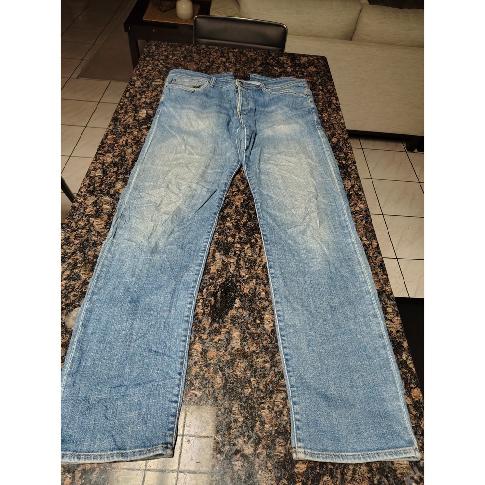 Ted Baker London  Blue Denim Straight Legged Blue Jeans 36L